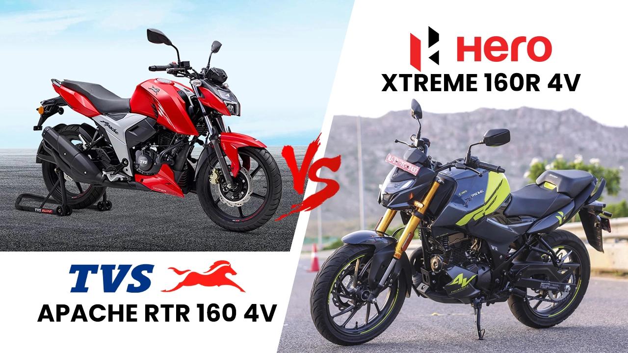 TVS Apache RTR 160 4V vs Hero Xtreme 160R 4V: Specifications Compared