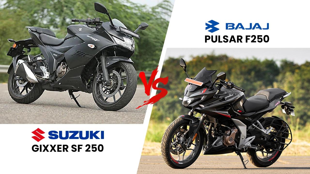 Bajaj Pulsar F250 vs Suzuki Gixxer SF 250: Quarter-litre Sport-tourersGo Head-on