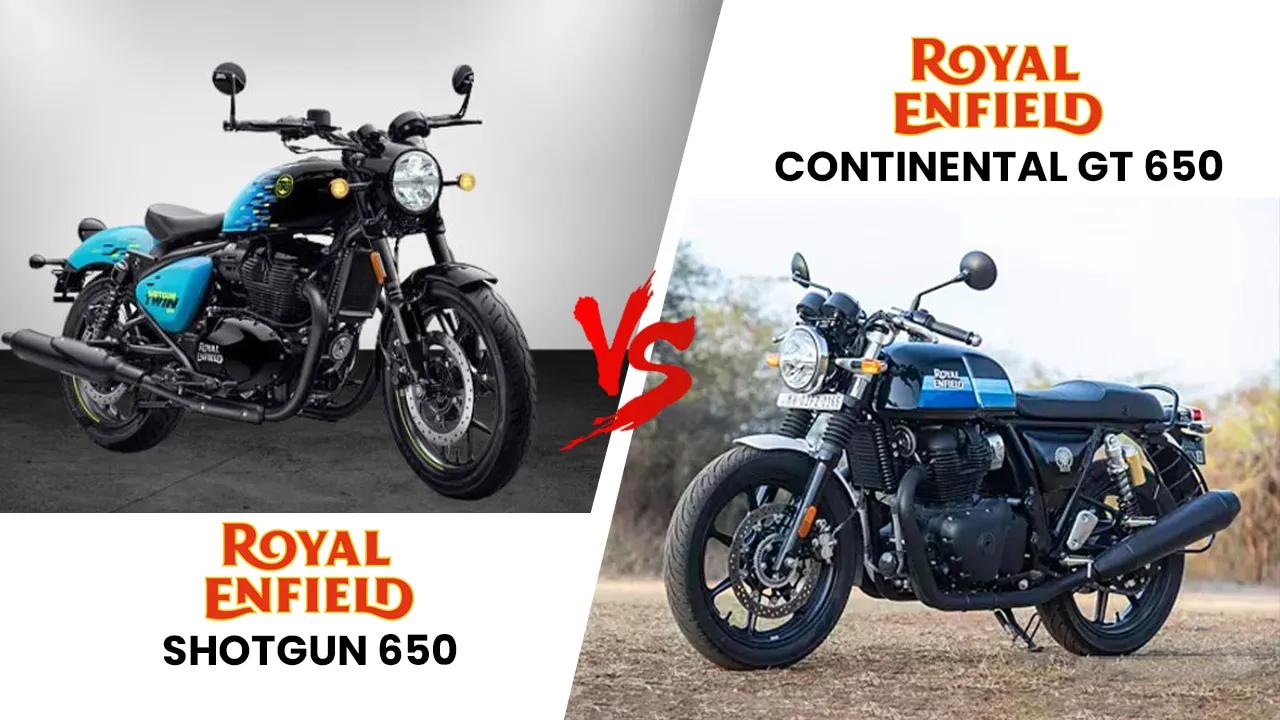 Royal Enfield Shotgun 650 vs Continental GT 650: Bobber vs Cafe Racer! 