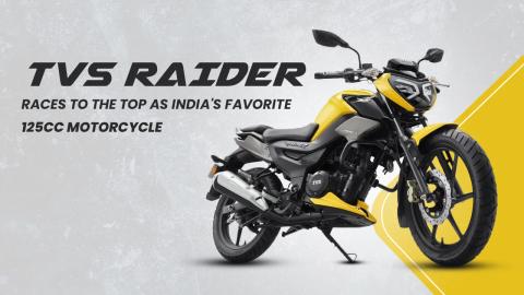 TVS Raider Races to the Top as India's Favorite 125cc Motorcycle