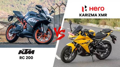 KTM RC 200 vs Hero Karizma XMR: Specifications Compared