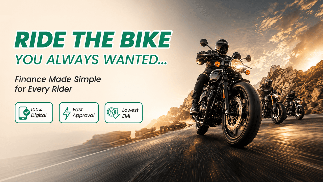 Drivio two wheeler finance banner Drivio two wheeler finance banner