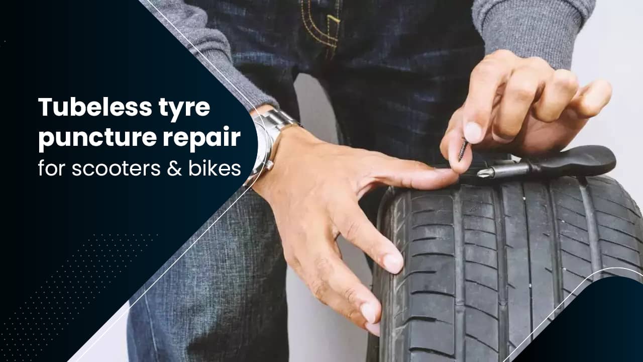 Tubeless type puncture repair for scooters and bikes: How to quick fix during emergency Tubeless type puncture repair for scooters and bikes: How to quick fix during emergency
