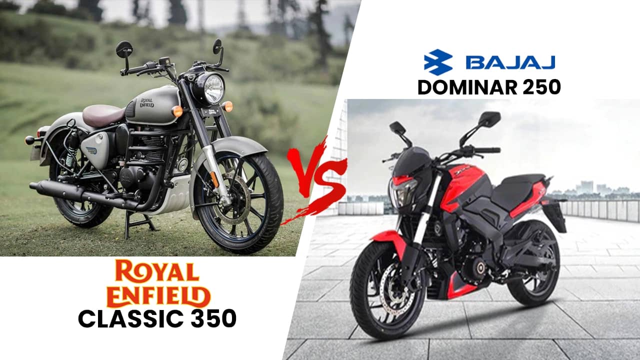 Bajaj Dominar 250 vs RE Classic 350: Modern Power vs Retro Charm Bajaj Dominar 250 vs RE Classic 350: Modern Power vs Retro Charm