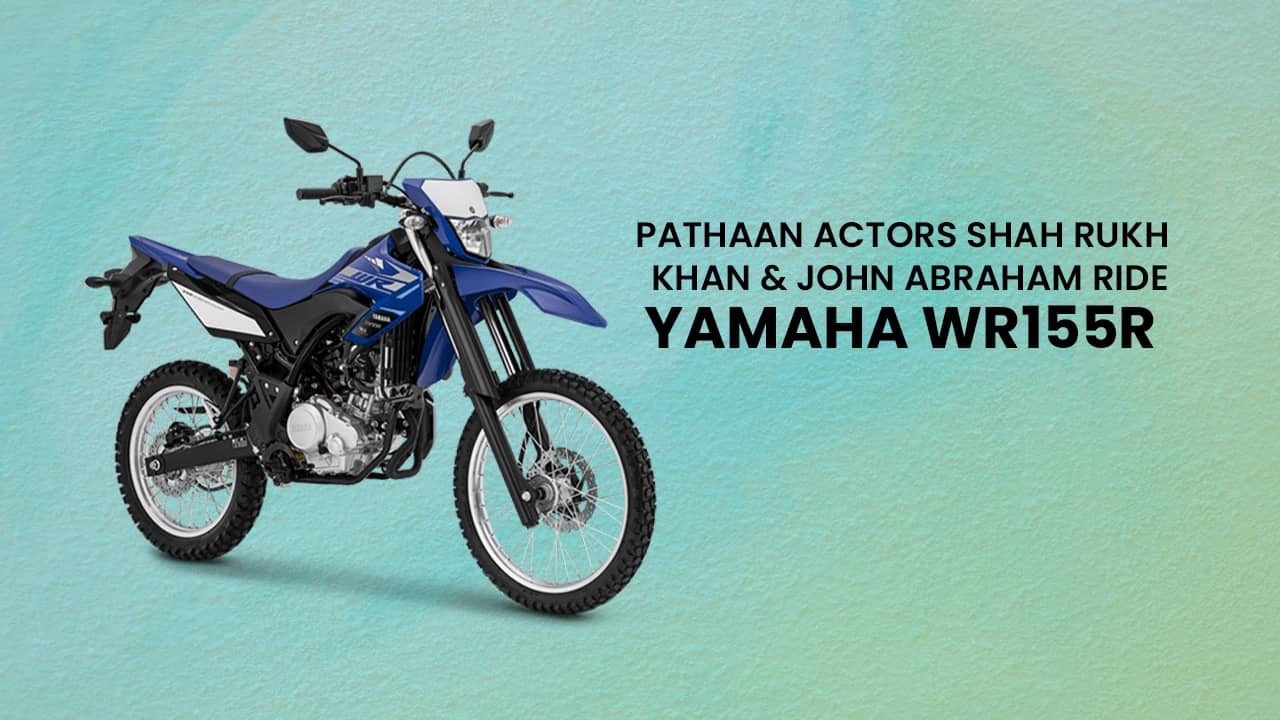 Pathaan actors Shah Rukh Khan and John Abraham ride Yamaha WR155R in a thrilling chase Pathaan actors Shah Rukh Khan and John Abraham ride Yamaha WR155R in a thrilling chase