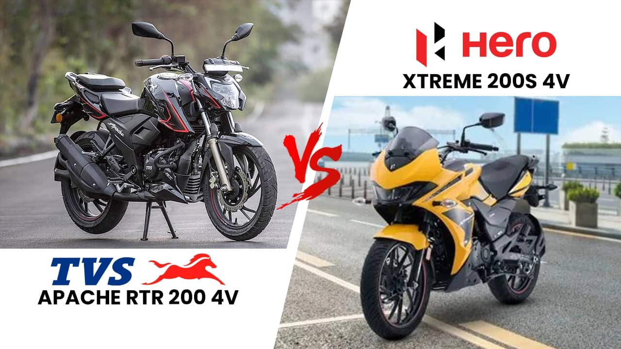 Hero Xtreme 200S 4V vs TVS Apache RTR 200 4V Hero Xtreme 200S 4V vs TVS Apache RTR 200 4V