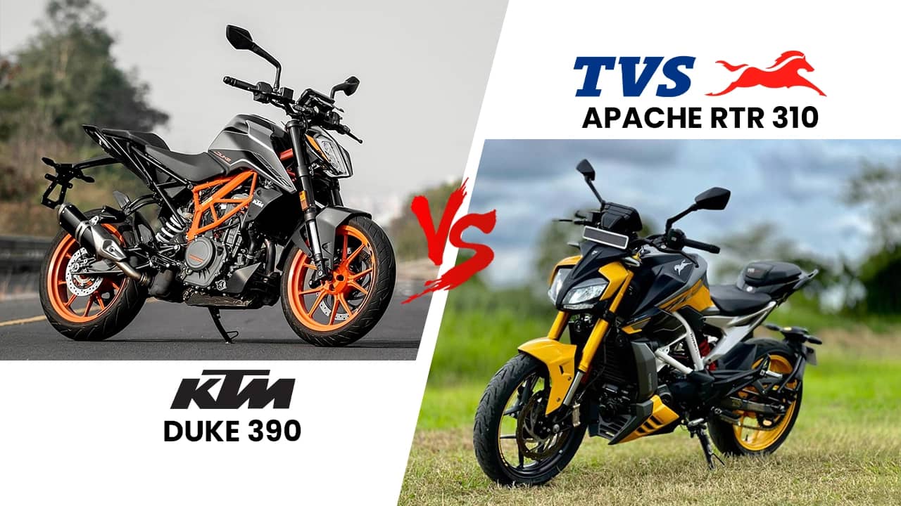 TVS Apache RTR 310 vs KTM Duke 390: Compared TVS Apache RTR 310 vs KTM Duke 390: Compared