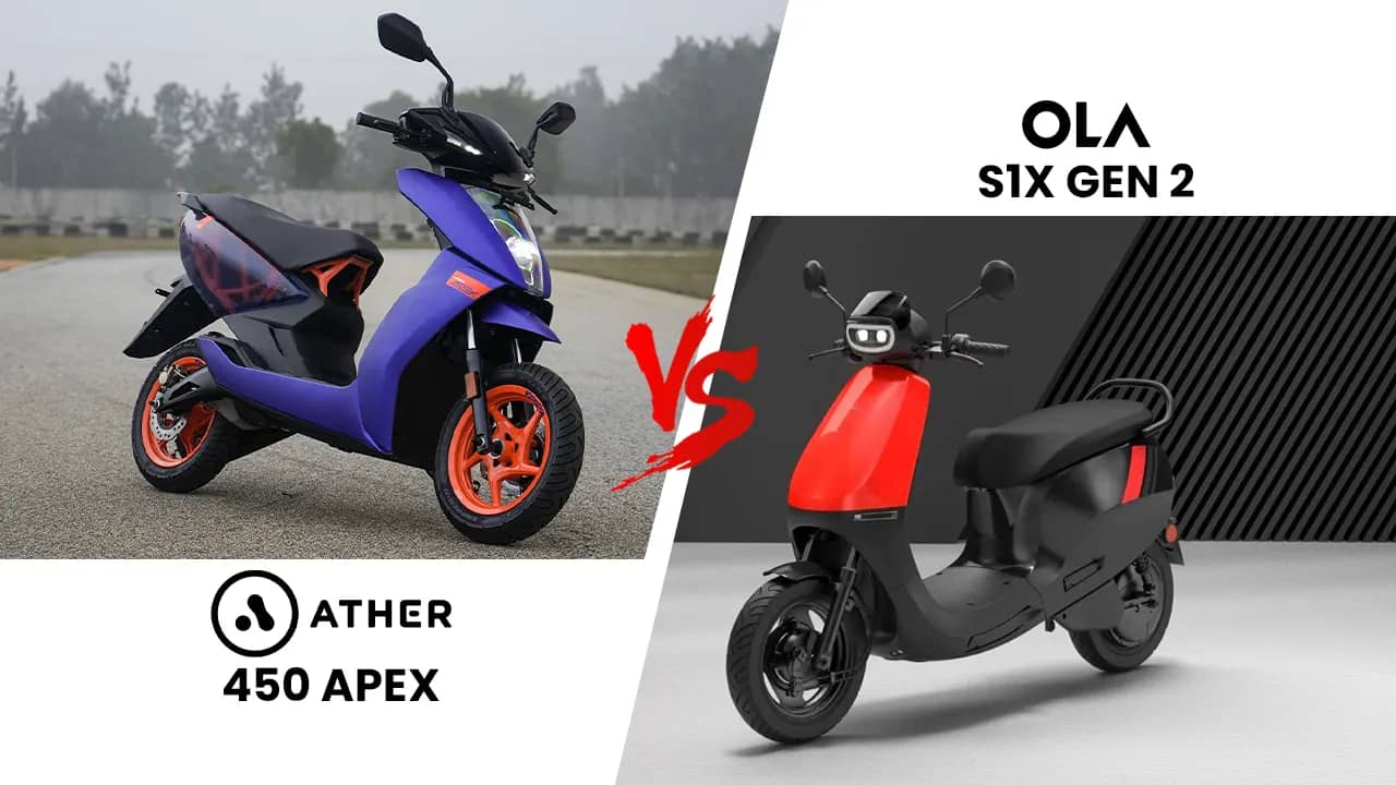 Ather 450 Apex vs Ola S1 X Gen 2: Which Electric Scooter To Buy? Ather 450 Apex vs Ola S1 X Gen 2: Which Electric Scooter To Buy?