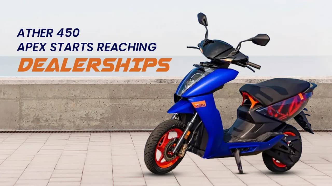 Ather 450 Apex Starts Reaching Dealerships, Deliveries To Begin In March First Week Ather 450 Apex Starts Reaching Dealerships, Deliveries To Begin In March First Week