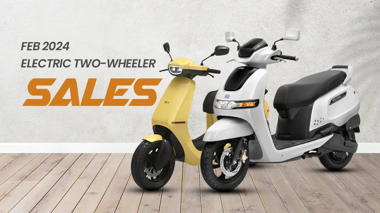 Feb 2024 Electric Two-Wheeler Sales: Ola Tops Chart, Followed By TVS, Ather, and Others Feb 2024 Electric Two-Wheeler Sales: Ola Tops Chart, Followed By TVS, Ather, and Others