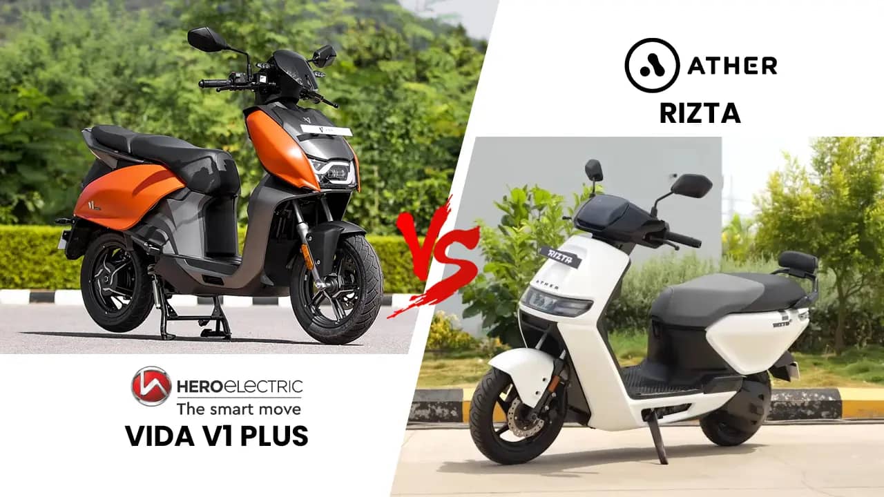 Vida V1 Plus vs Ather Rizta: Family friendly electric scooters compared Vida V1 Plus vs Ather Rizta: Family friendly electric scooters compared
