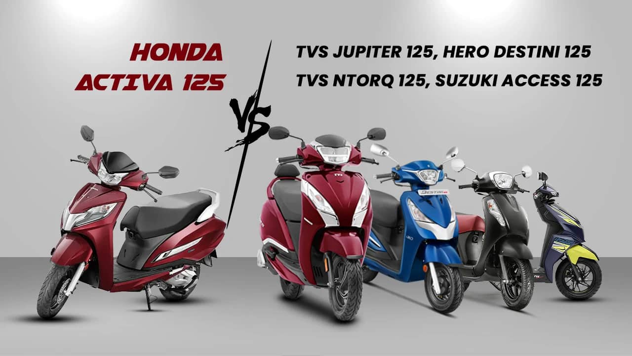 New Honda Activa 125 2025 vs Competition: TVS NTORQ 125, Hero Destini 125, TVS Jupiter 125, Suzuki Access 125 New Honda Activa 125 2025 vs Competition: TVS NTORQ 125, Hero Destini 125, TVS Jupiter 125, Suzuki Access 125