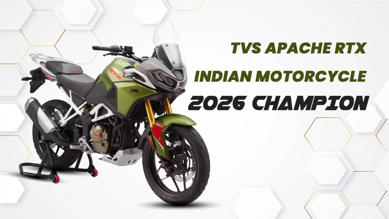 TVS Apache RTX Indian Motorcycle of the Year 2026 Champion TVS Apache RTX Indian Motorcycle of the Year 2026 Champion