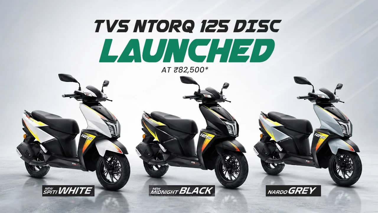 TVS NTorq 125 Disc Launched at ₹82,500: TVS Sweetens the 125cc Scooter Deal TVS NTorq 125 Disc Launched at ₹82,500: TVS Sweetens the 125cc Scooter Deal
