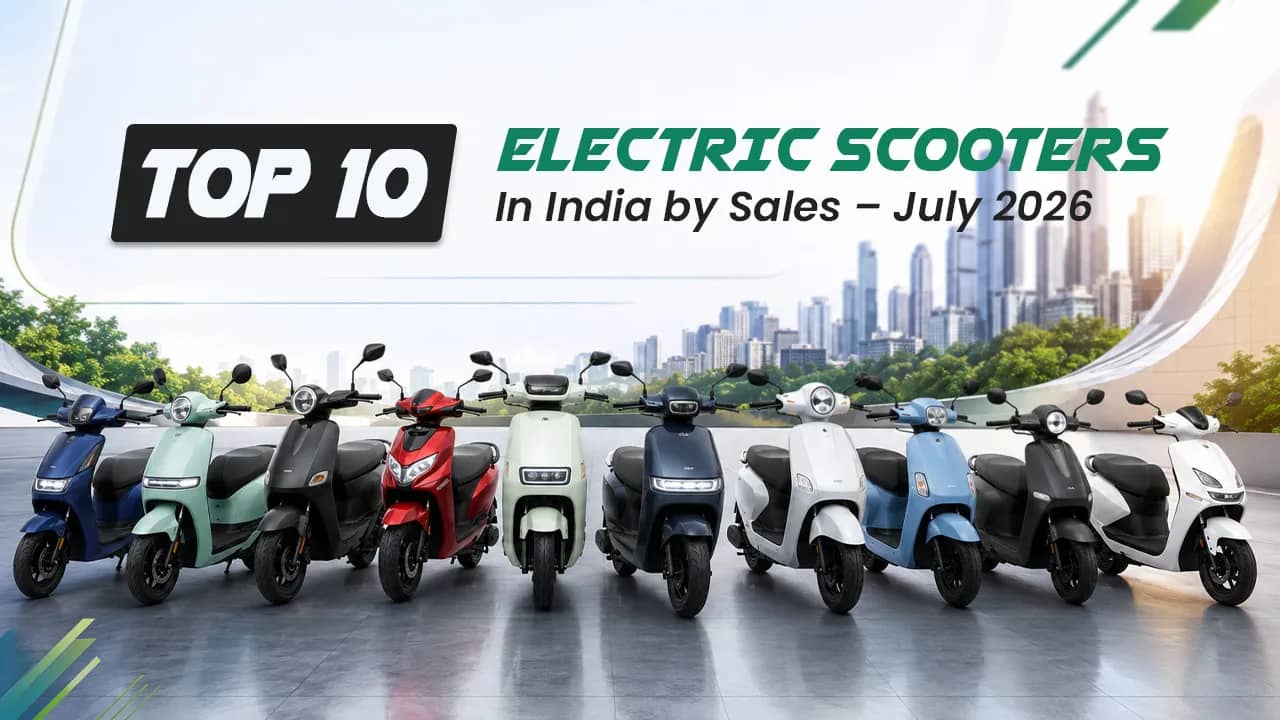 Top 10 Electric Scooters in India by Sales – July 2026: TVS Hits a Record High, Ola Slips Again Top 10 Electric Scooters in India by Sales – July 2026: TVS Hits a Record High, Ola Slips Again