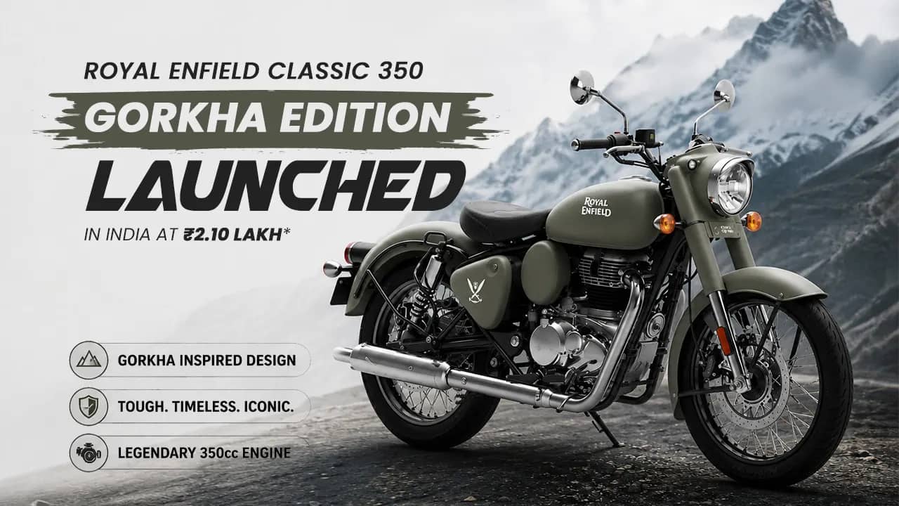 Royal Enfield Classic 350 Gorkha Edition Launched in India at ₹2.10 Lakh Royal Enfield Classic 350 Gorkha Edition Launched in India at ₹2.10 Lakh