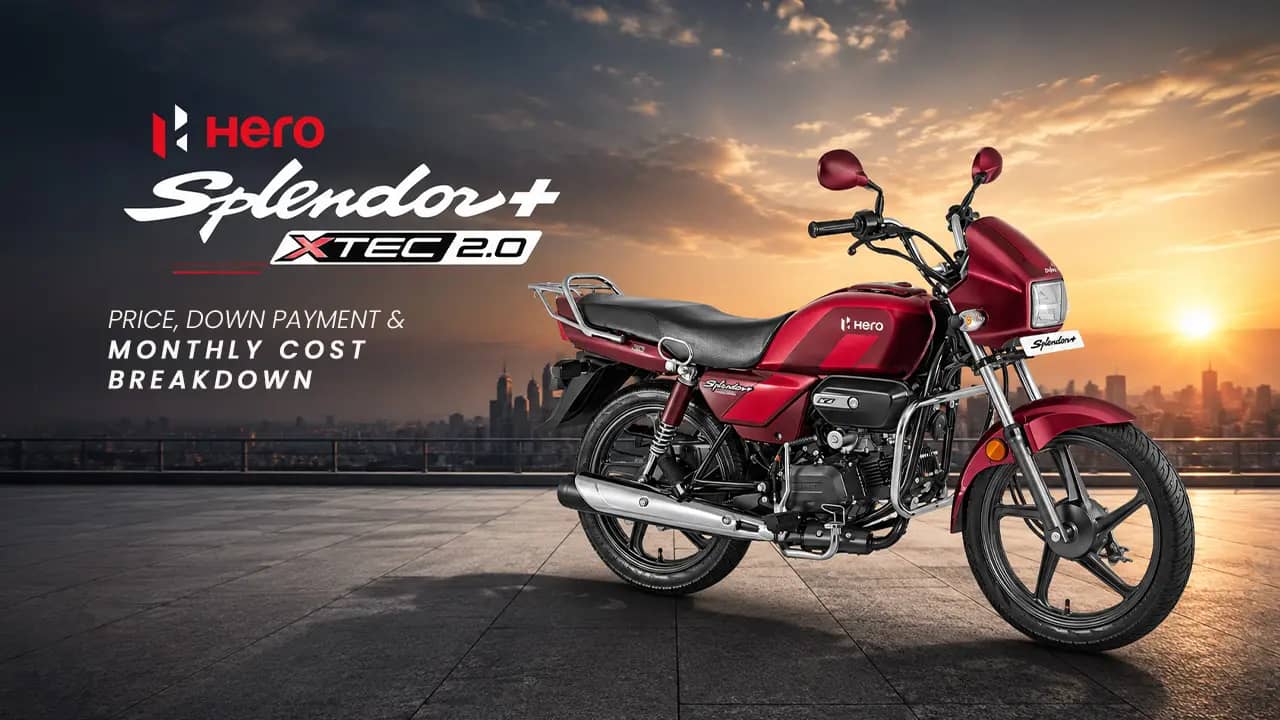 Hero Splendor+ XTEC 2.0 EMI 2026: Price, Down Payment & Monthly Cost Breakdown Hero Splendor+ XTEC 2.0 EMI 2026: Price, Down Payment & Monthly Cost Breakdown
