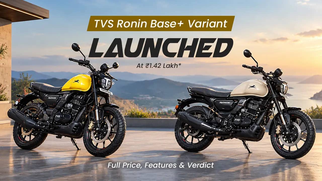 TVS Ronin Base+ Variant Launched at ₹1.42 Lakh — Full Price, Features and Verdict TVS Ronin Base+ Variant Launched at ₹1.42 Lakh — Full Price, Features and Verdict