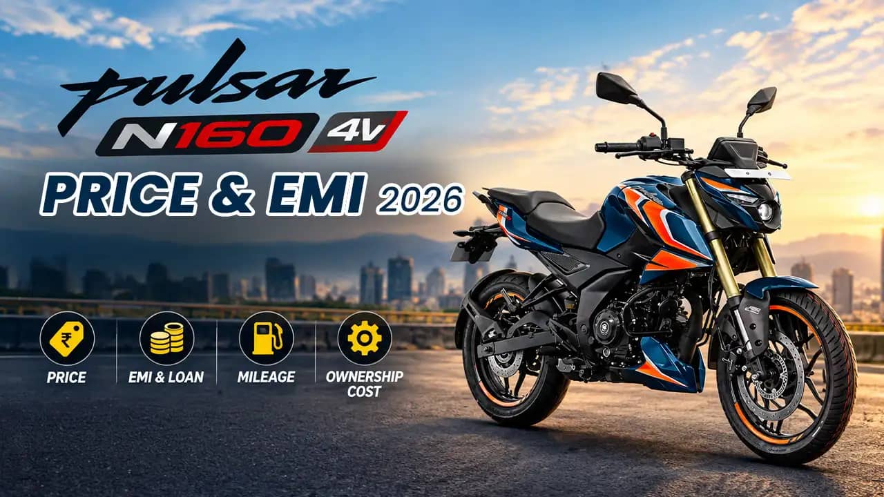 Pulsar N160 4V Price in India 2026: EMI, Loan, Mileage and Ownership Cost Pulsar N160 4V Price in India 2026: EMI, Loan, Mileage and Ownership Cost