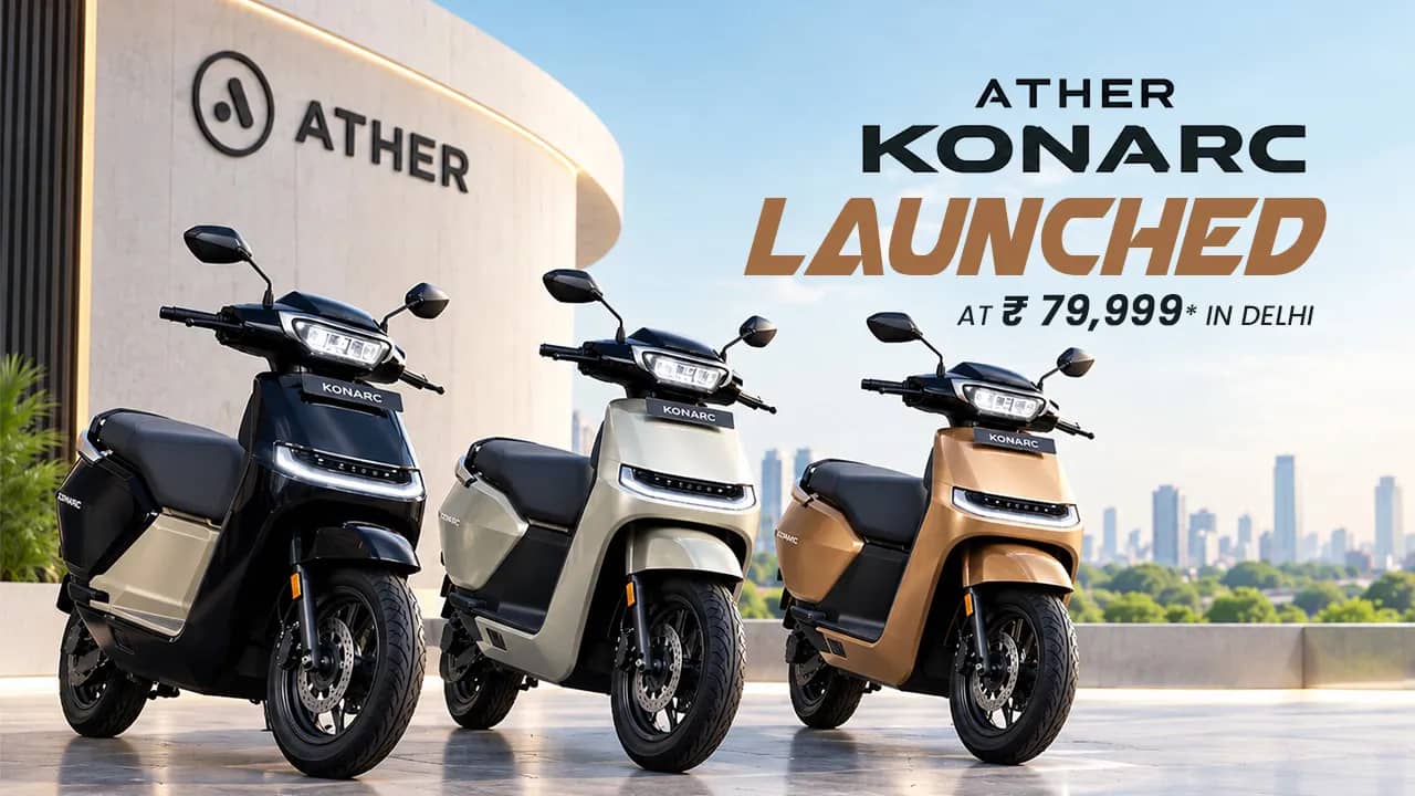 Ather Konarc Launched at Rs. 79,999 in Delhi — But You Can't Buy That Variant Yet Ather Konarc Launched at Rs. 79,999 in Delhi — But You Can't Buy That Variant Yet