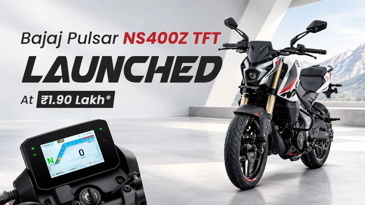 Bajaj Pulsar NS400Z TFT Launched at ₹1.90 Lakh: Is the ₹4,000 Upgrade Worth It? Bajaj Pulsar NS400Z TFT Launched at ₹1.90 Lakh: Is the ₹4,000 Upgrade Worth It?