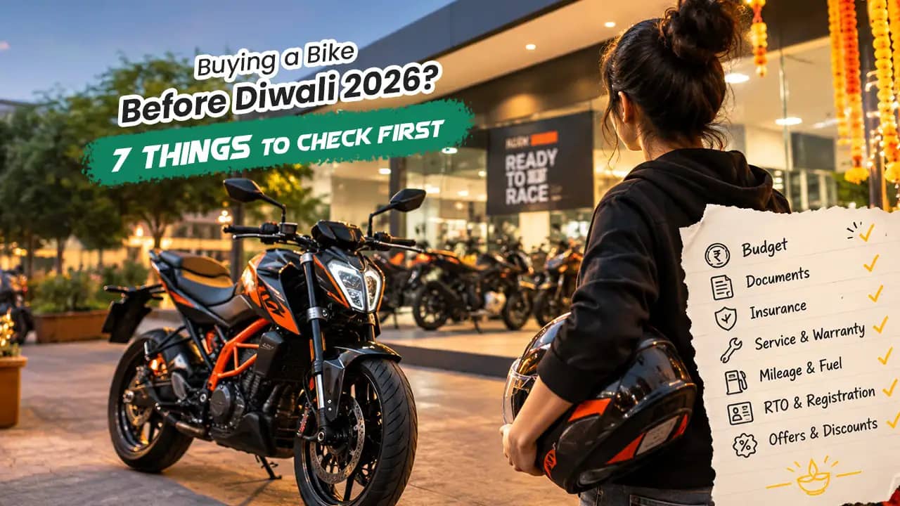 Buying a Bike Before Diwali 2026? 7 Things to Check First Buying a Bike Before Diwali 2026? 7 Things to Check First