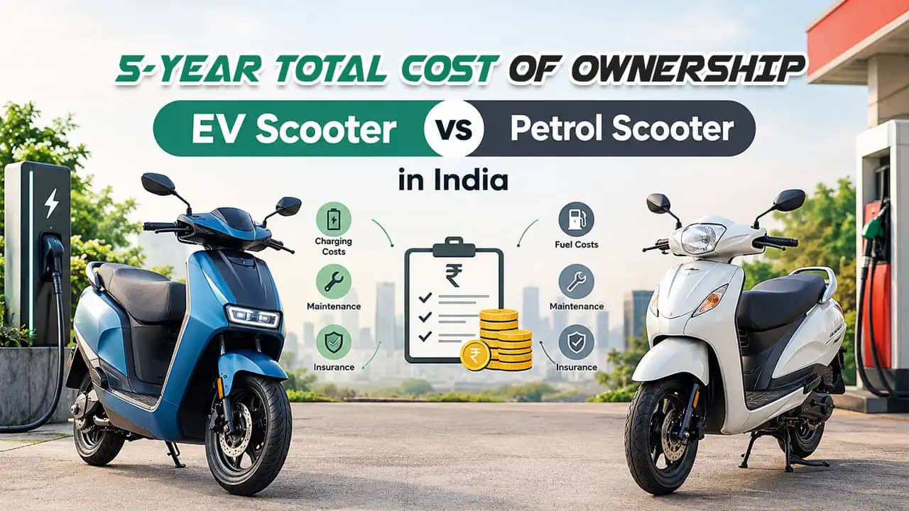 5-Year Total Cost of Ownership: EV vs Petrol Scooter in India 5-Year Total Cost of Ownership: EV vs Petrol Scooter in India