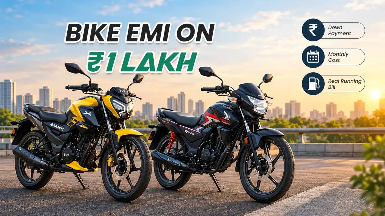 Bike EMI on ₹1 Lakh: Down Payment, Monthly Cost and the Real Running Bill Bike EMI on ₹1 Lakh: Down Payment, Monthly Cost and the Real Running Bill