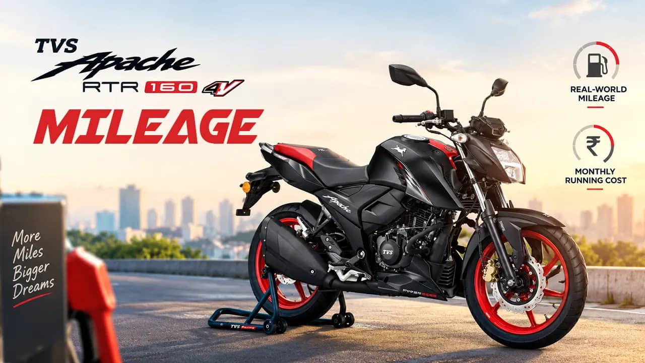 TVS Apache RTR 160 4V Mileage: Real-World Average and Monthly Running Cost TVS Apache RTR 160 4V Mileage: Real-World Average and Monthly Running Cost